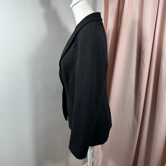 Lilly Pulitzer Black One Button Blazer Jacket Women’s Small Pink Script Lining - Picture 13 of 14